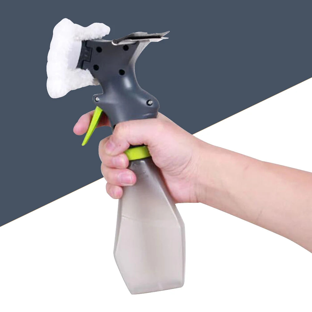 Window Cleaner Kit – Spray, Scraper, Microfiber Cloth & Wiper for Streak-Free Glass Cleaning