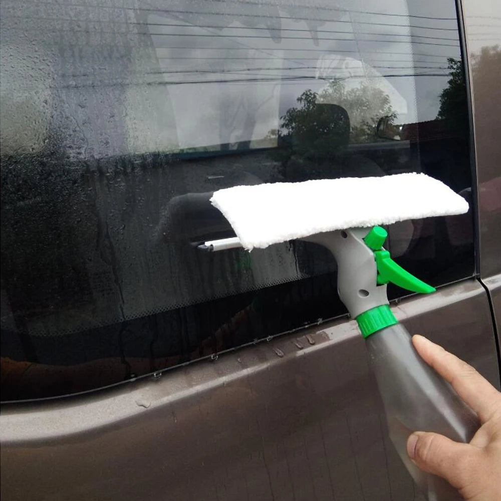 Window Cleaner Kit – Spray, Scraper, Microfiber Cloth & Wiper for Streak-Free Glass Cleaning