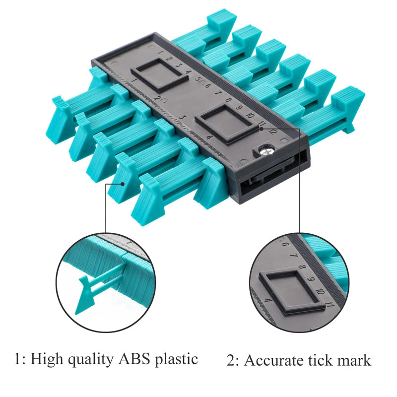 Profile Contour Gauge Measuring Tool for Woodworking, Tiling, and Construction