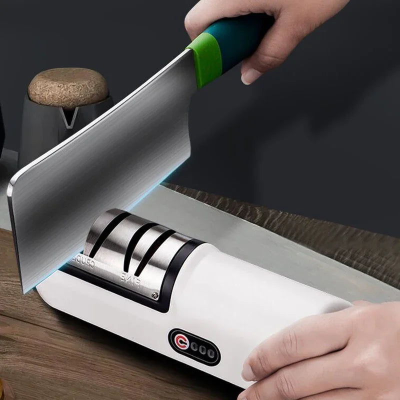 Electric Knife Sharpener – Multifunctional Automatic 4-Gear Professional Kitchen Knife Sharpener