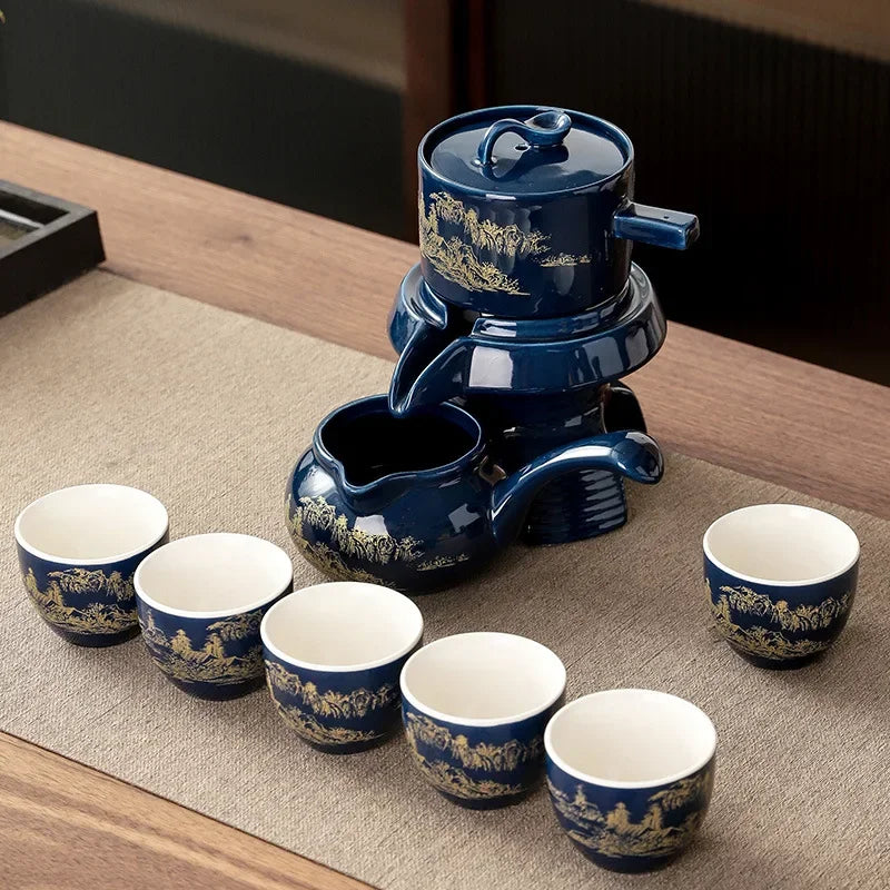 "Semi-Automatic Rotating Kungfu Tea Set"