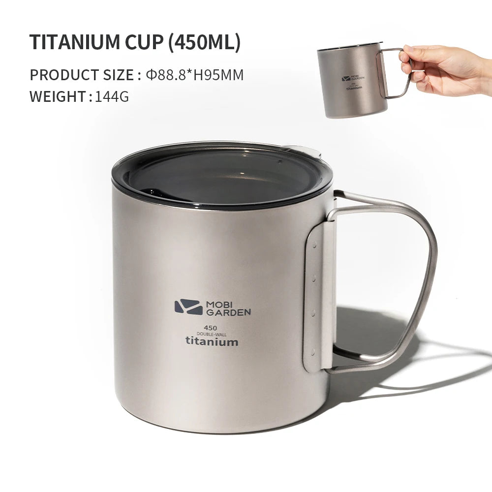 MOBI GARDEN 300ml Titanium Camping Cup