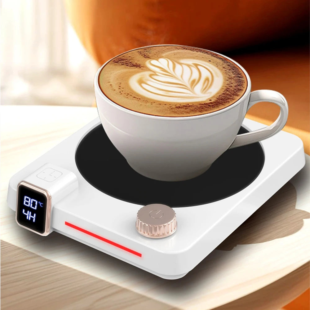 Electric Coffee Cup Heater with 9 Temperature Settings and Heating Pad Coaster