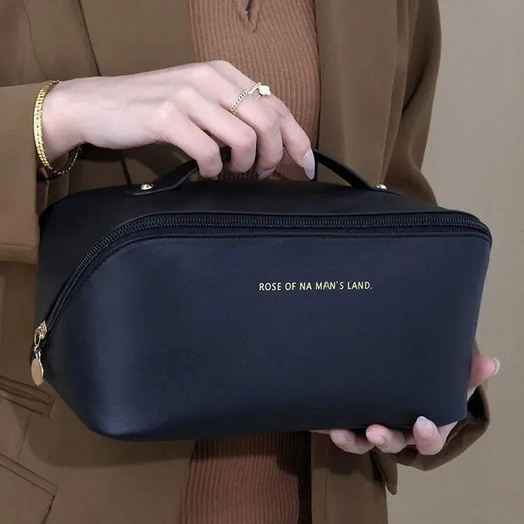 Luxury Makeup Organizer & Toiletry Kit Bag – Travel Cosmetic Storage Pouch with Zipper