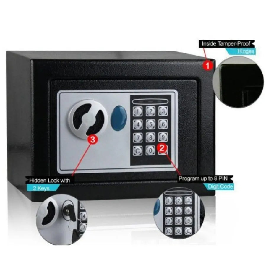 Digital Fireproof Safe Box with Electronic Lock – Secure Storage for Cash and Valuables