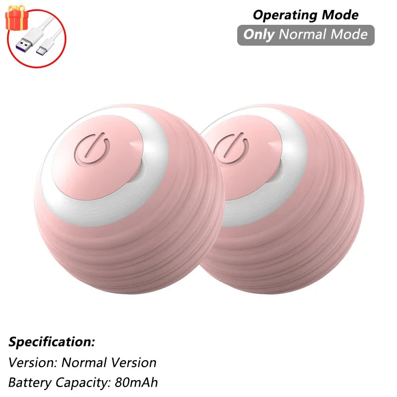 Rechargeable Interactive Cat Ball Toy – Smart Rolling Mouse with Tail