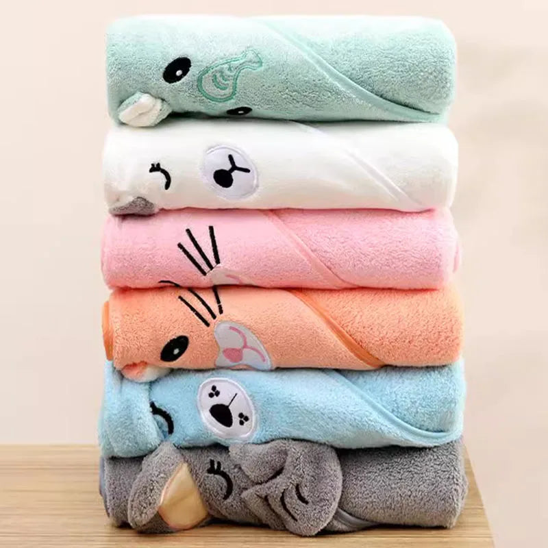 Soft Baby Bath Towel and Newborn Swaddle Blanket for Boys and Girls