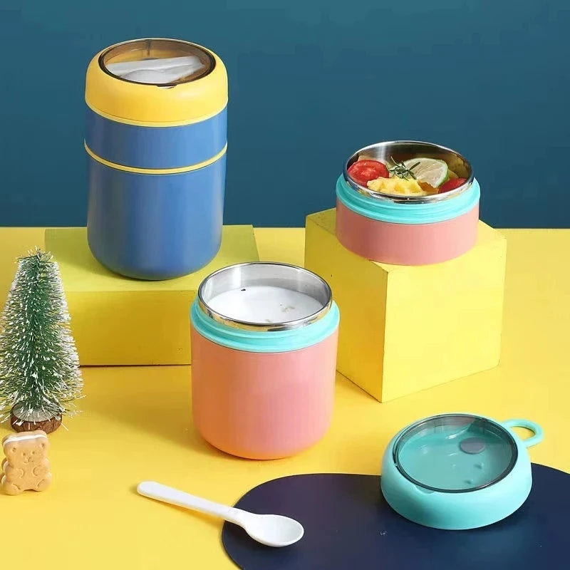 ThermoMeal: Insulated Food Jar & Soup Cup with Stainless Steel Thermos