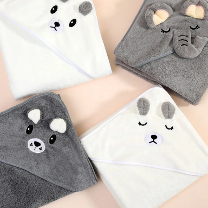 Soft Baby Bath Towel and Newborn Swaddle Blanket for Boys and Girls