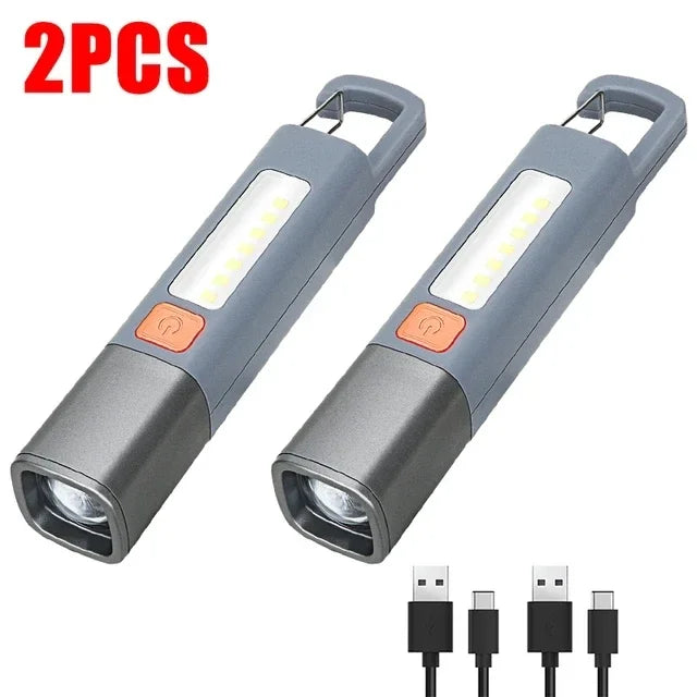 New Xiaomi Portable USB Rechargeable LED Flashlight – Zoomable Torch for Outdoor Adventures