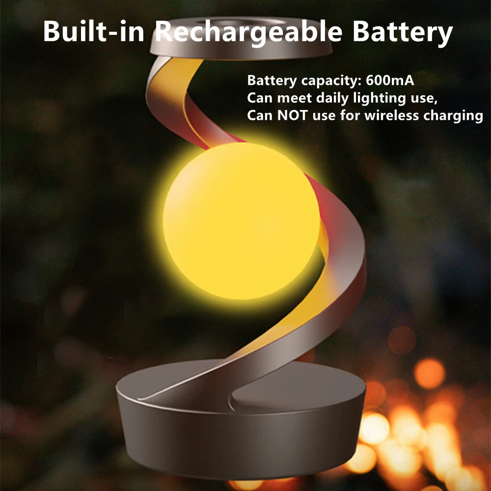 LeviLight Pro: Floating Table Lamp with Wireless Charger and RGB Mood Lighting