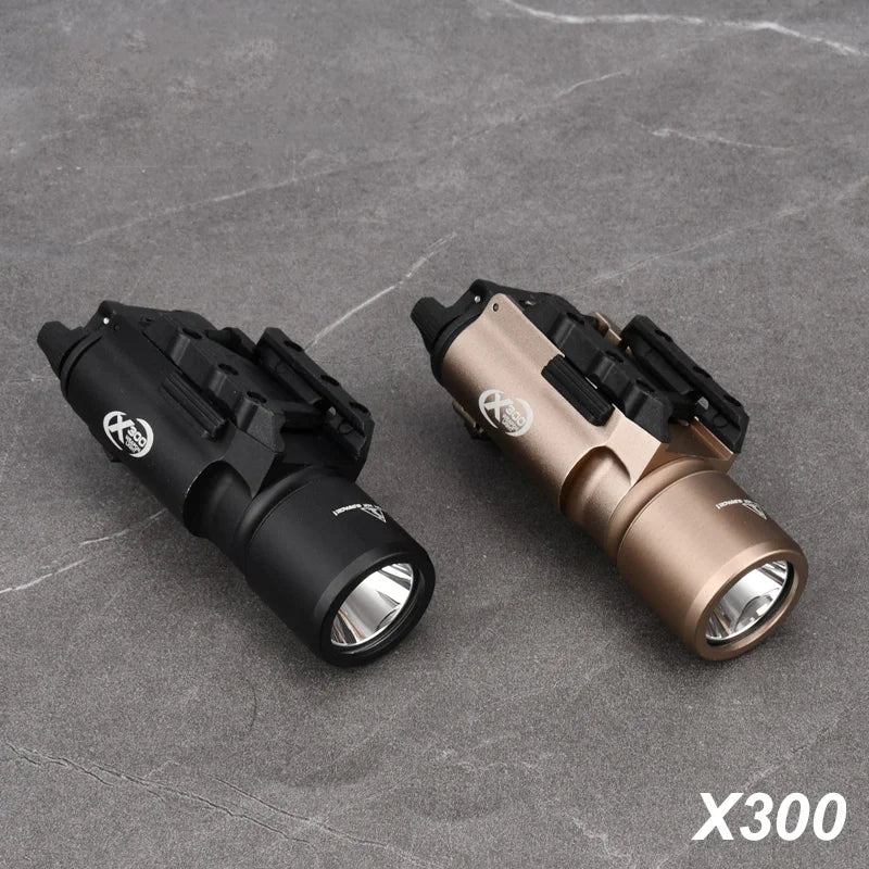 WADSN Tactical LED Weapon Light – Aluminum Rail-Mounted Flashlight for 20mm Picatinny (Surefire X300/X300U Compatible)