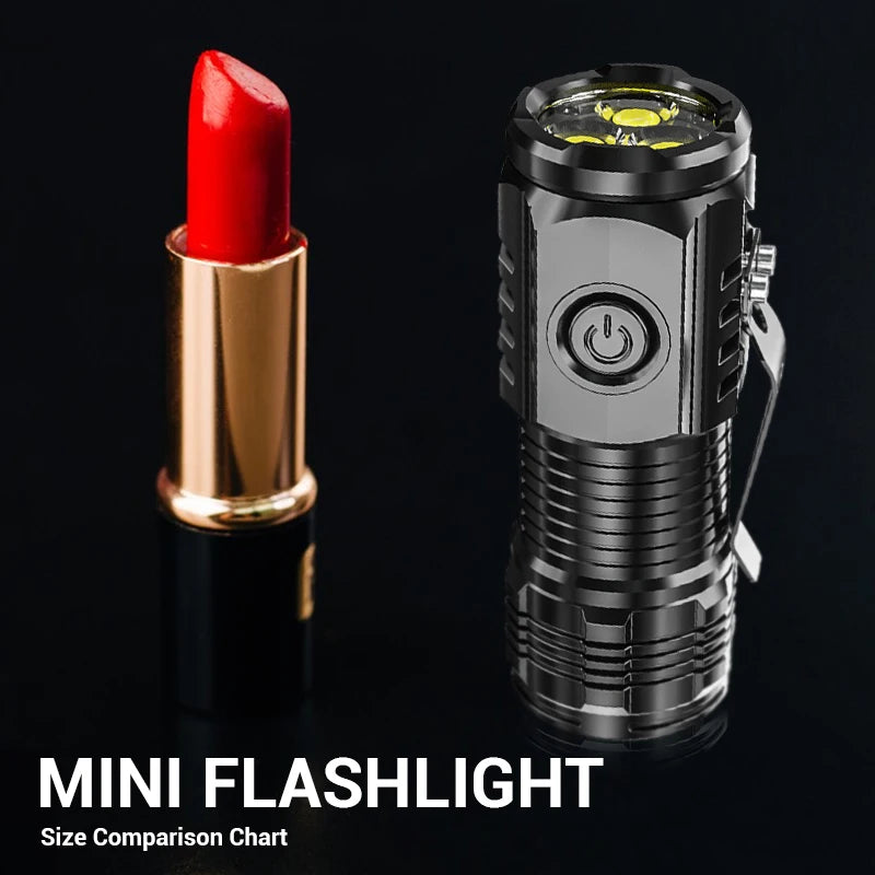 "UltraBeam Mini 3LED Magnetic Pen Flashlight – USB Rechargeable Torch"