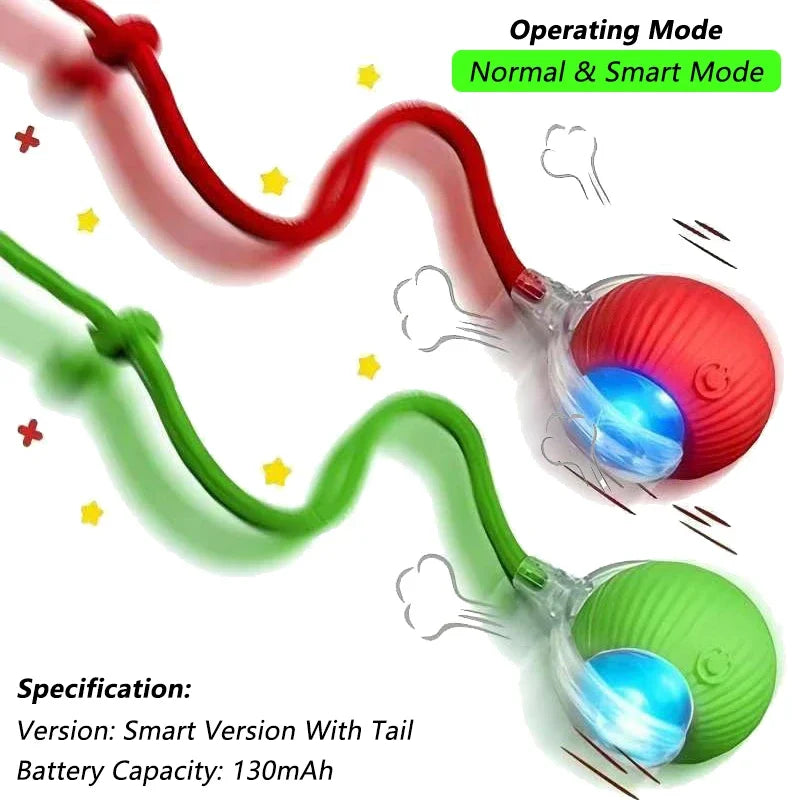 Rechargeable Interactive Cat Ball Toy – Smart Rolling Mouse with Tail
