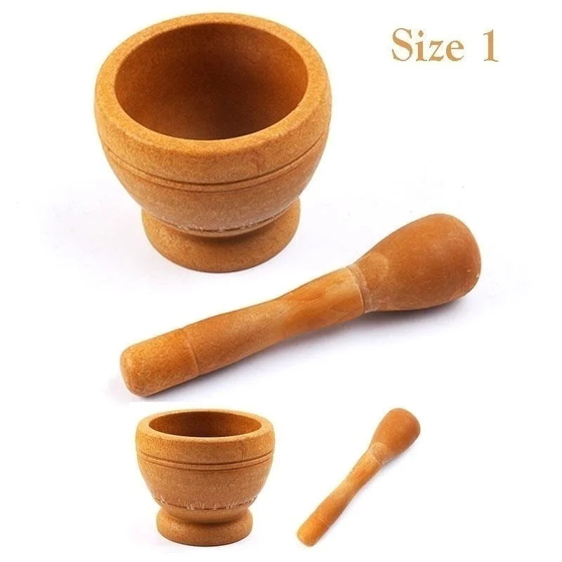 "Resin Mortar and Pestle Set for Garlic, Herbs, Spices - Grinding and Mixing Bowl"
