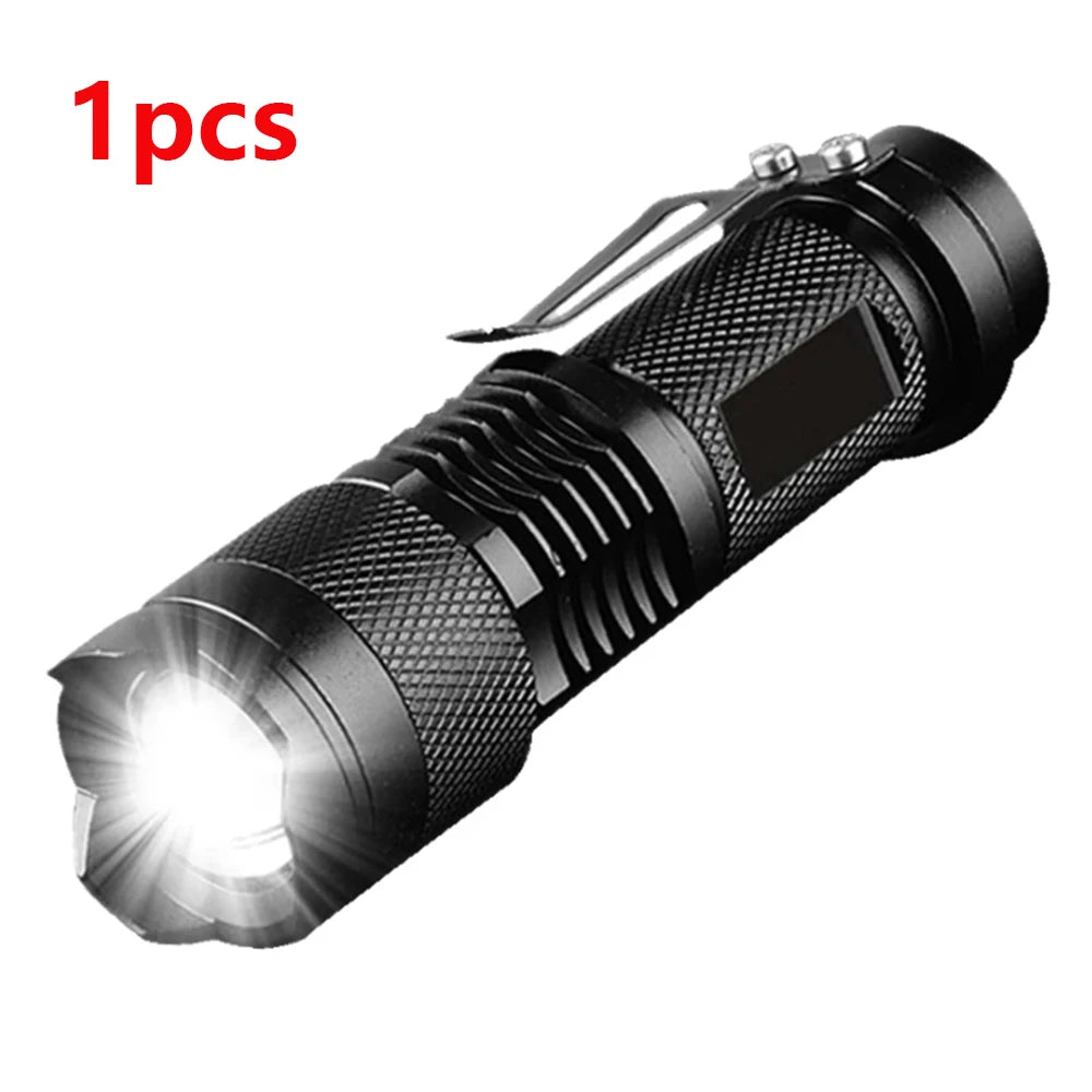 VASTFIRE Mini Q5 LED Flashlight – Adjustable Focus, Waterproof, Ultra-Bright Tactical Torch