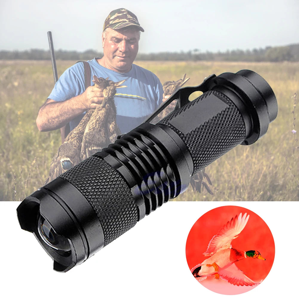 Red Beam 670 Tactical LED Flashlight – EDC Torch for Hunting & Eye Health