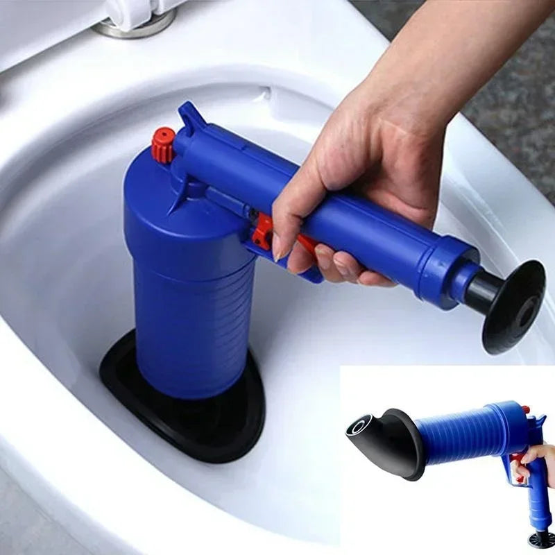 Pump Action Power Pressure Cleaner – Toilet, Sink, and Drain Plunger Dredge Tool