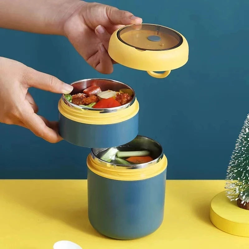 ThermoMeal: Insulated Food Jar & Soup Cup with Stainless Steel Thermos