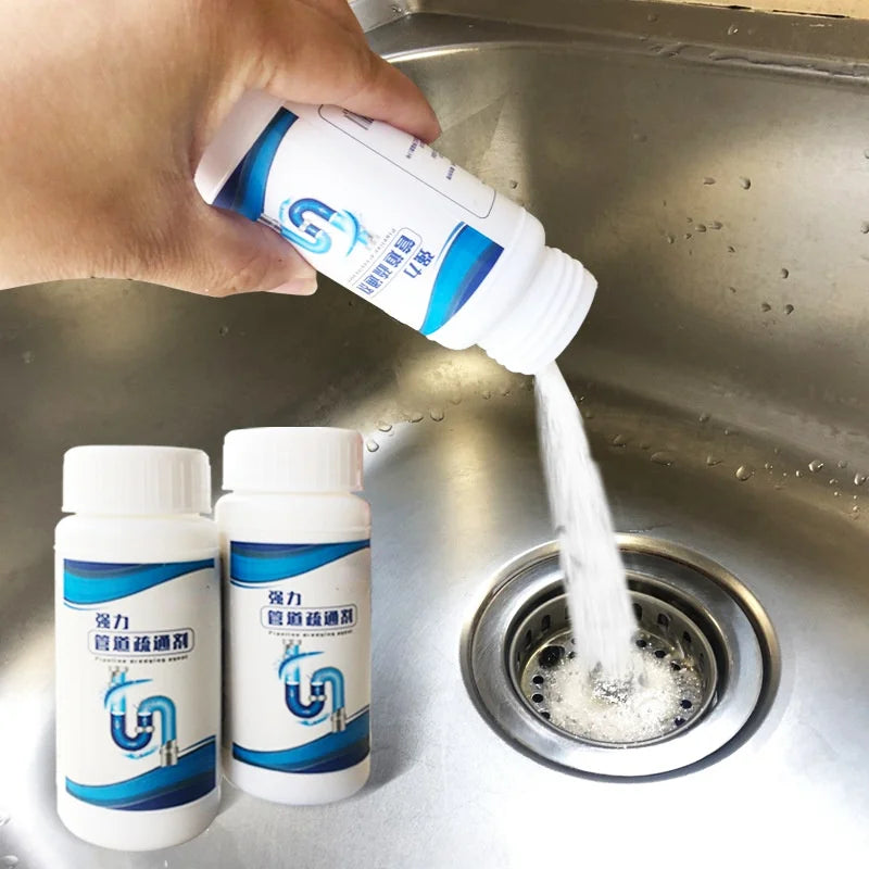 Powerful Sink Drain and Toilet Cleaner – Deodorizing Dredging Agent for Clogging, Sewer Dredging, and Pipe Unclogging in Kitchen and Bathroom