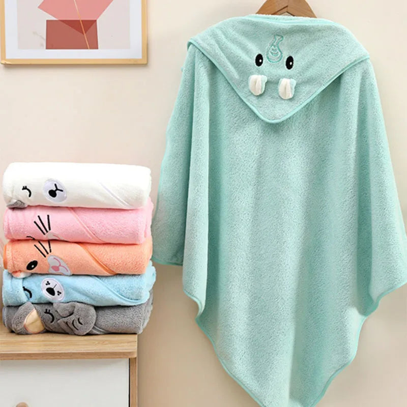 Soft Baby Bath Towel and Newborn Swaddle Blanket for Boys and Girls