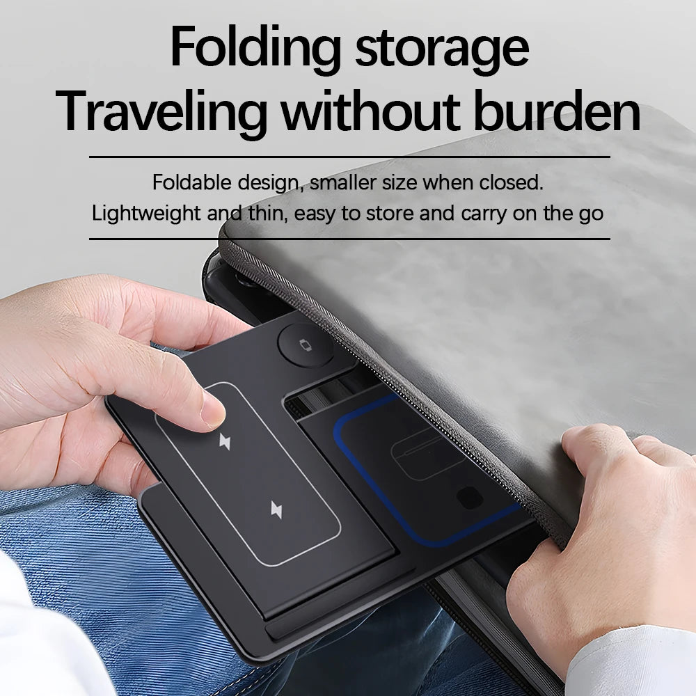 30W 3-in-1 Foldable Fast Wireless Charging Station for iPhone, Apple Watch & AirPods