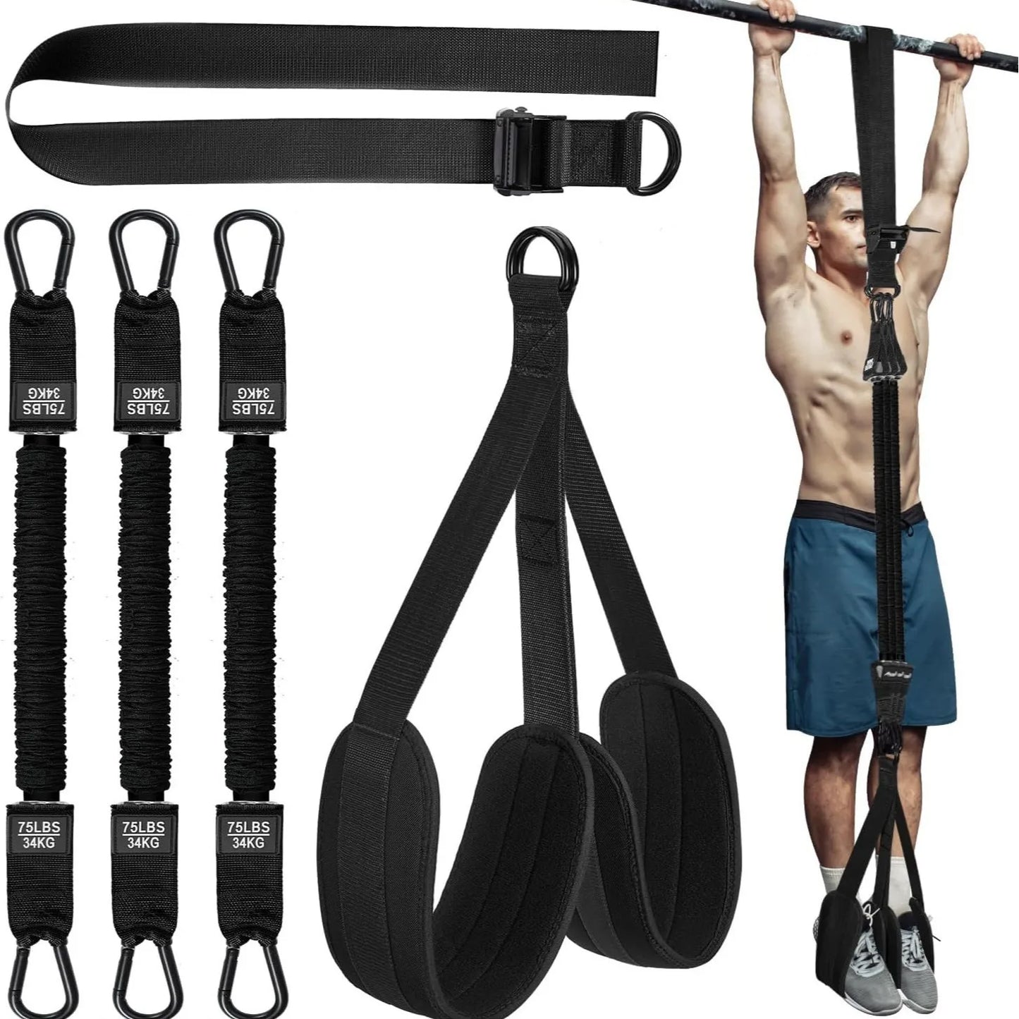 Pull-up Assistance Band: Elastic Trainer for Home Fitness & Strength Building