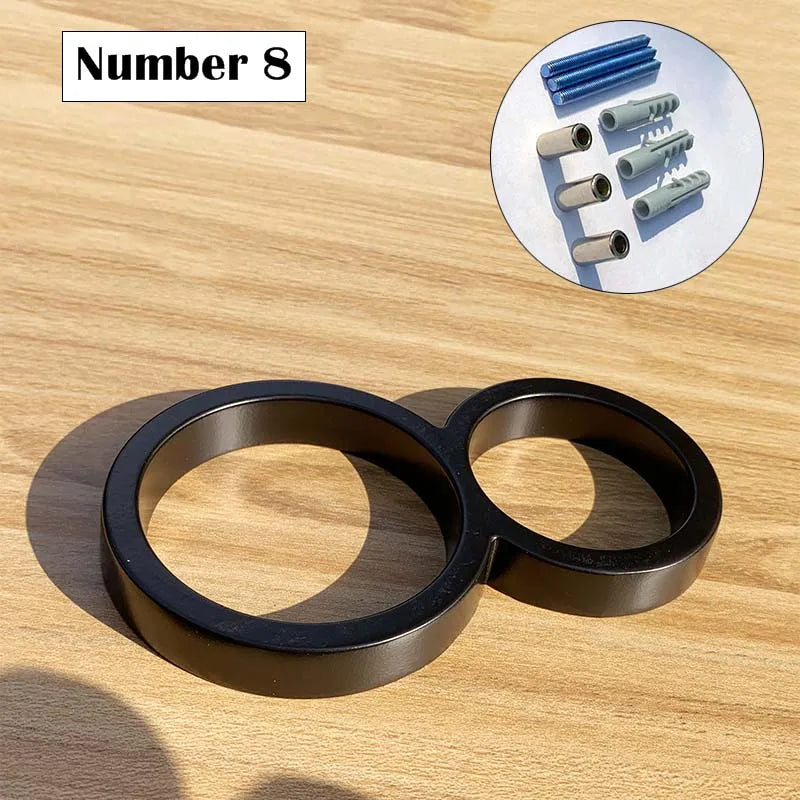 "Modern 125mm Black Metal Floating Address Numbers and Letters – Stylish Outdoor Sign for Home and Mailbox"