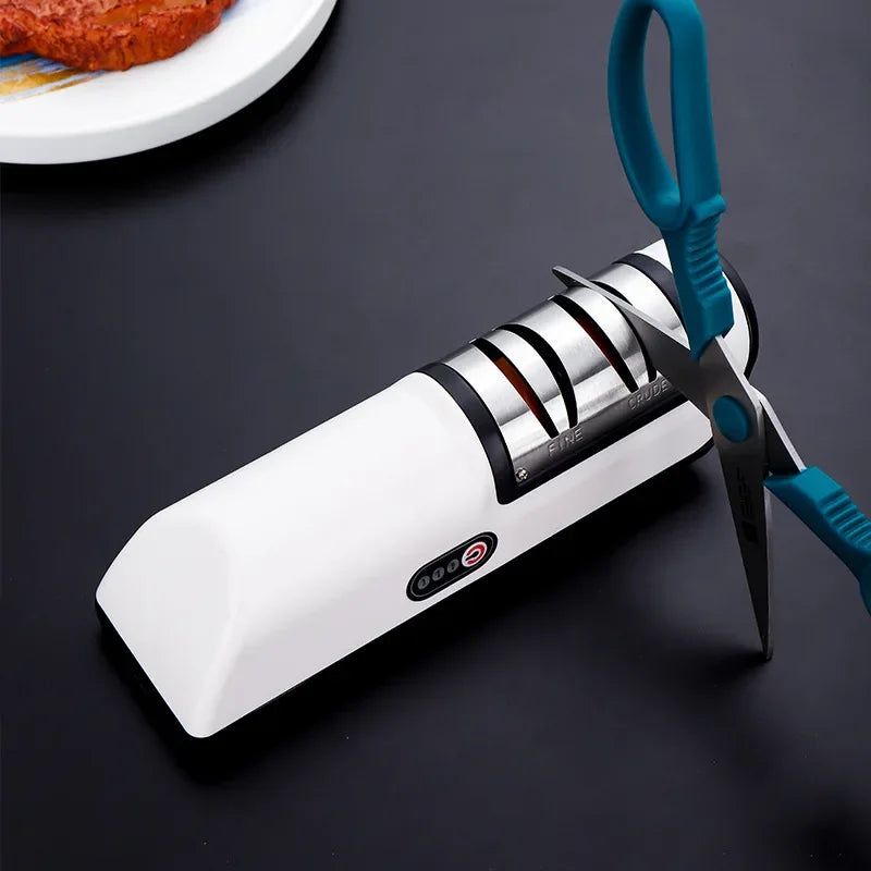 Electric Knife Sharpener – Multifunctional Automatic 4-Gear Professional Kitchen Knife Sharpener