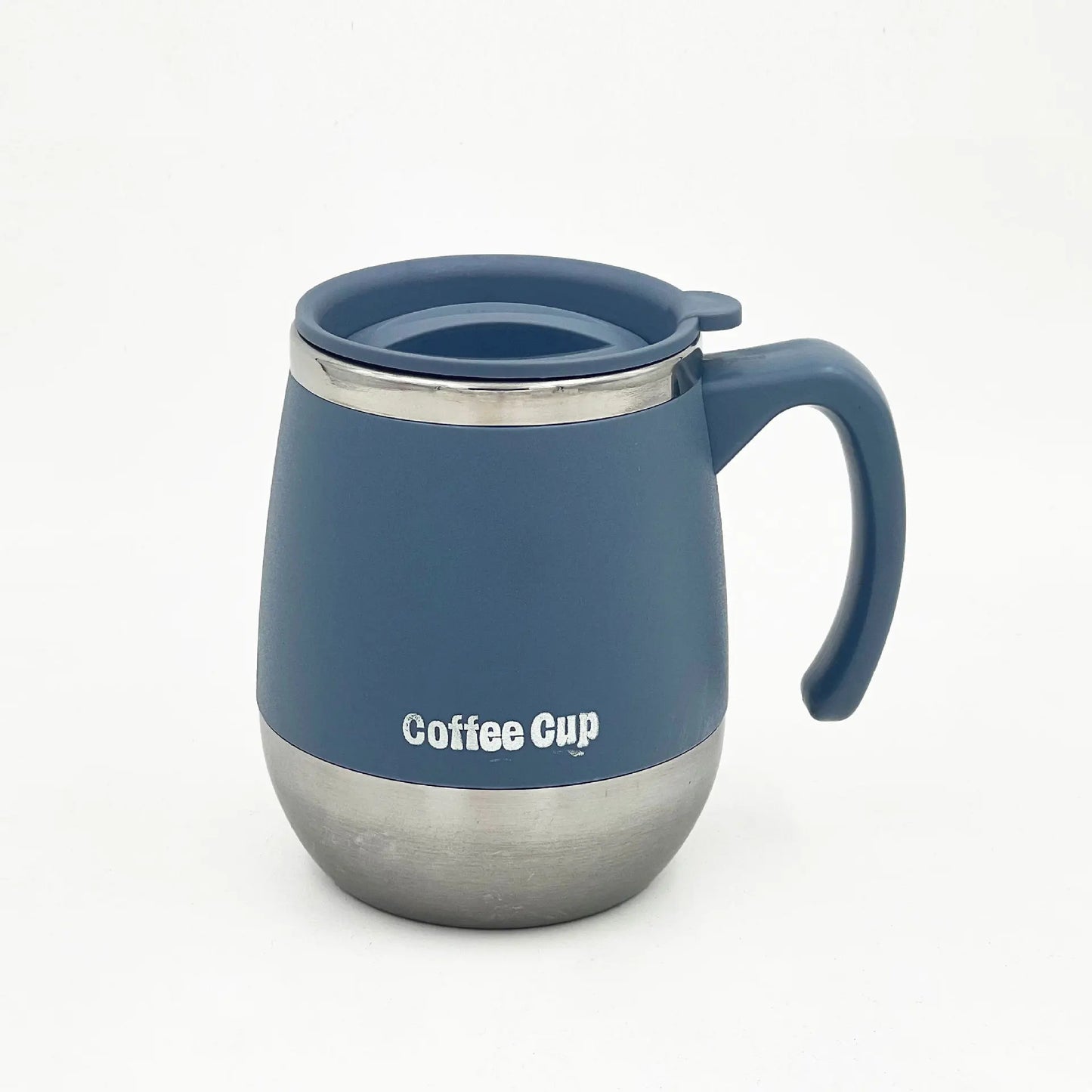 Insulated Stainless Steel Coffee Mug with Lid – Double-Wall Vacuum Thermal Cup for Hot & Cold Drinks, Ideal for Home and Travel