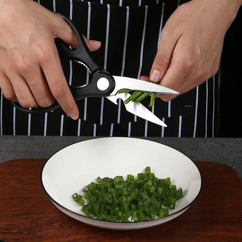 Laser Damascus Pattern Kitchen Knives Set with Scissors and Sharpening Rod