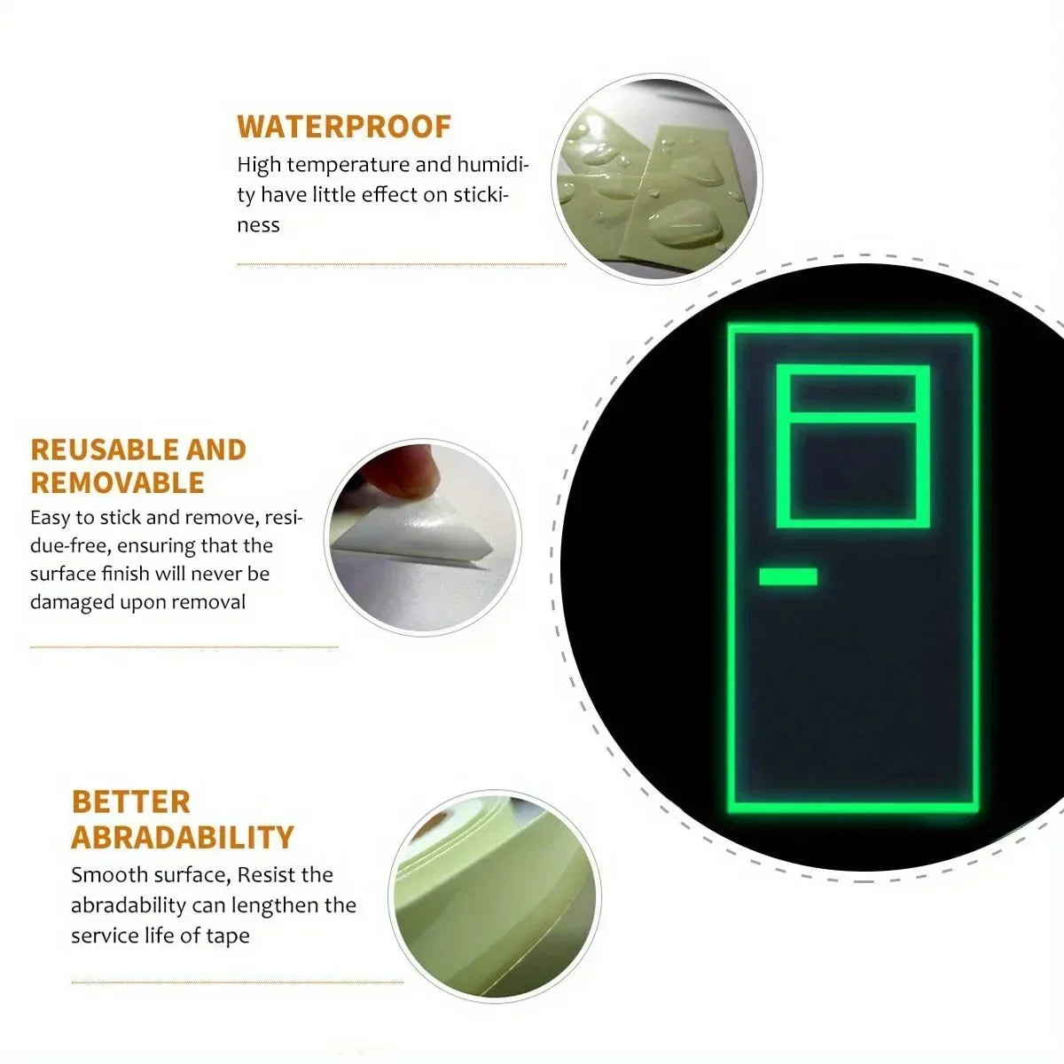 Luminous Glow-in-the-Dark Tape – Self-Adhesive Safety Sticker