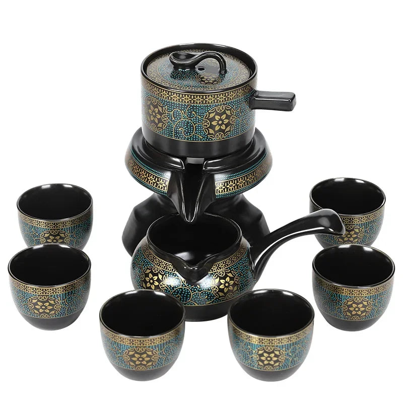 "Semi-Automatic Rotating Kungfu Tea Set"