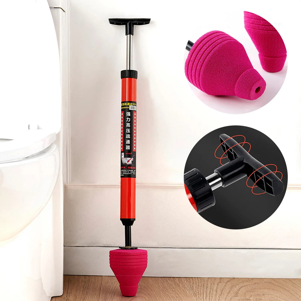 "High Pressure One-Shot Toilet Plunger Cleaner – Silicone Sewer Dredging Pump for Quick Unclogging"