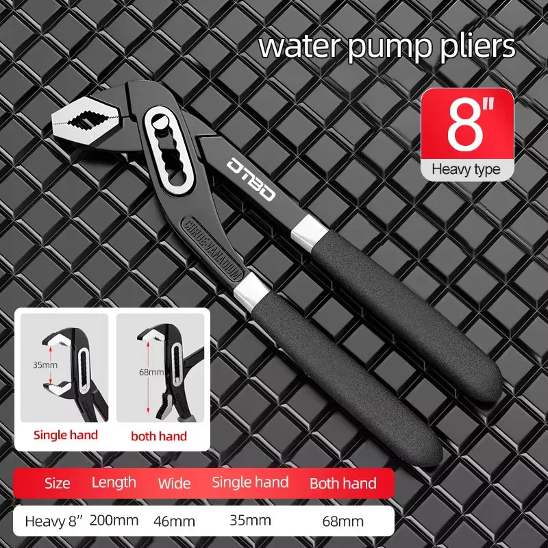 Heavy-Duty Adjustable Pipe Wrench and Pliers Set for Plumbing and Home Repairs