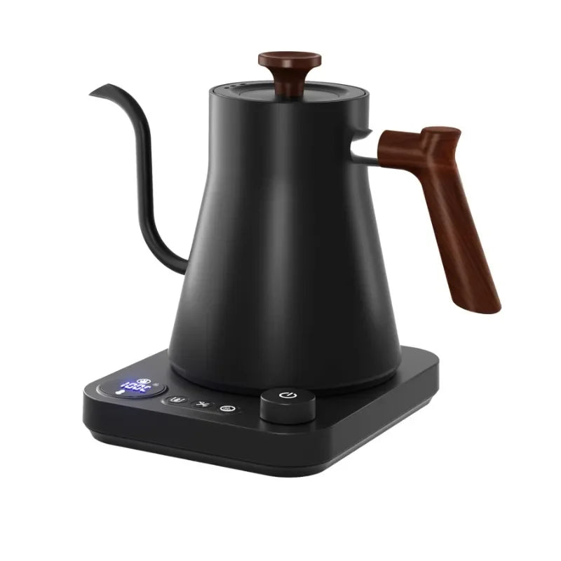 Electric Gooseneck Kettle 900ML with Smart Temperature Control & Rapid Heating