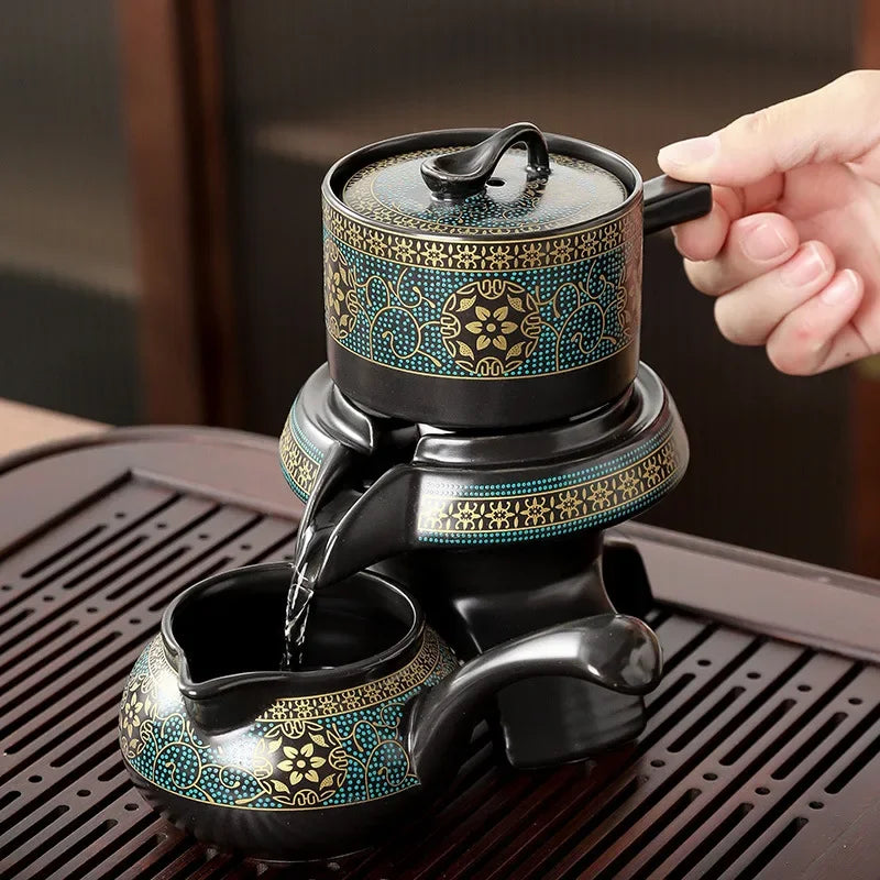 "Semi-Automatic Rotating Kungfu Tea Set"