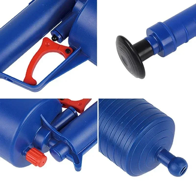 Pump Action Power Pressure Cleaner – Toilet, Sink, and Drain Plunger Dredge Tool