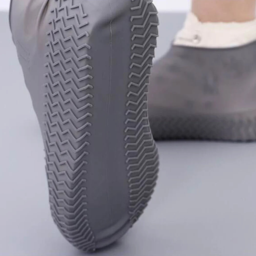 Reusable Waterproof Non-Slip Shoe Covers - Elastic Rubber Rain Boot Protectors