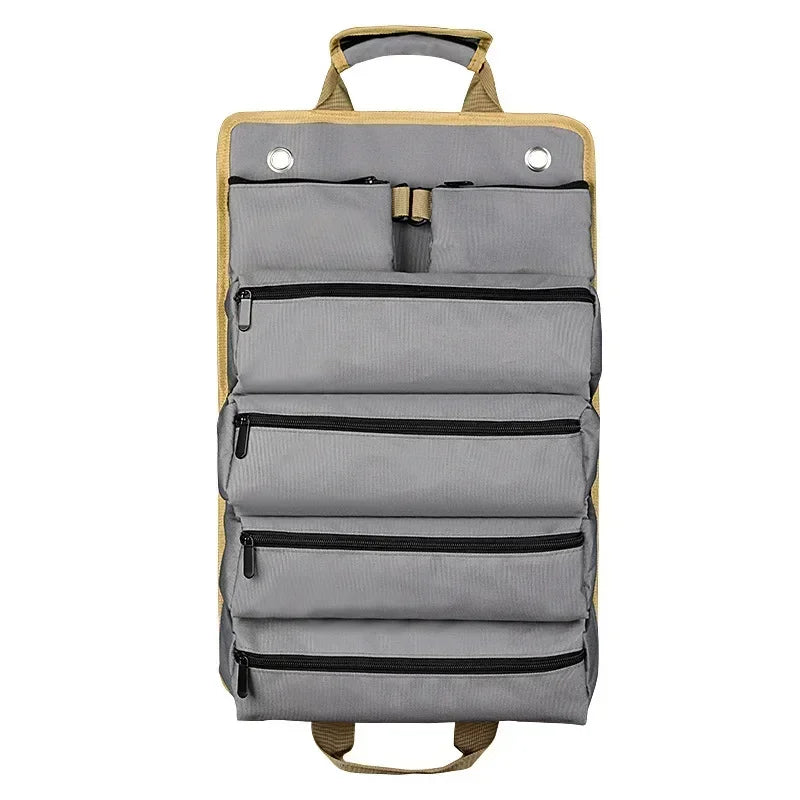 Professional Multi-Purpose Tool Bag with Roll-Up Design – Durable Multi-Pocket Organizer for Hardware and Small Tools