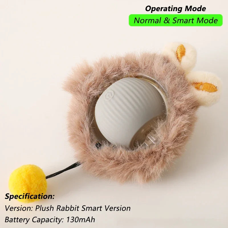 Rechargeable Interactive Cat Ball Toy – Smart Rolling Mouse with Tail