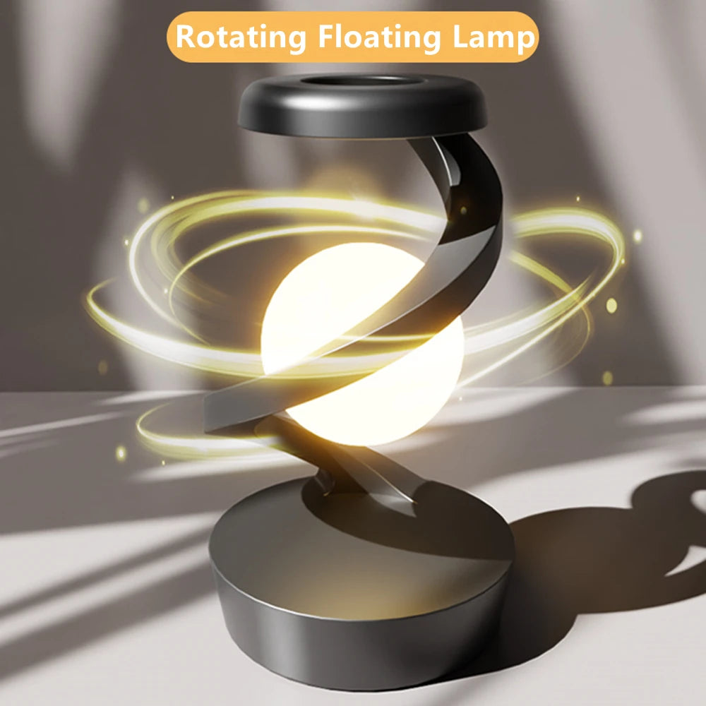 LeviLight Pro: Floating Table Lamp with Wireless Charger and RGB Mood Lighting