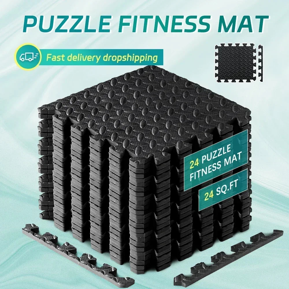 Eva Foam Interlocking Anti-Slip Mats for Home Workout, Gym, and Play Area – 4-20 Pcs