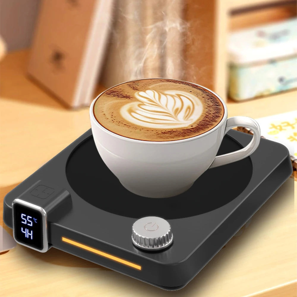 Electric Coffee Cup Heater with 9 Temperature Settings and Heating Pad Coaster