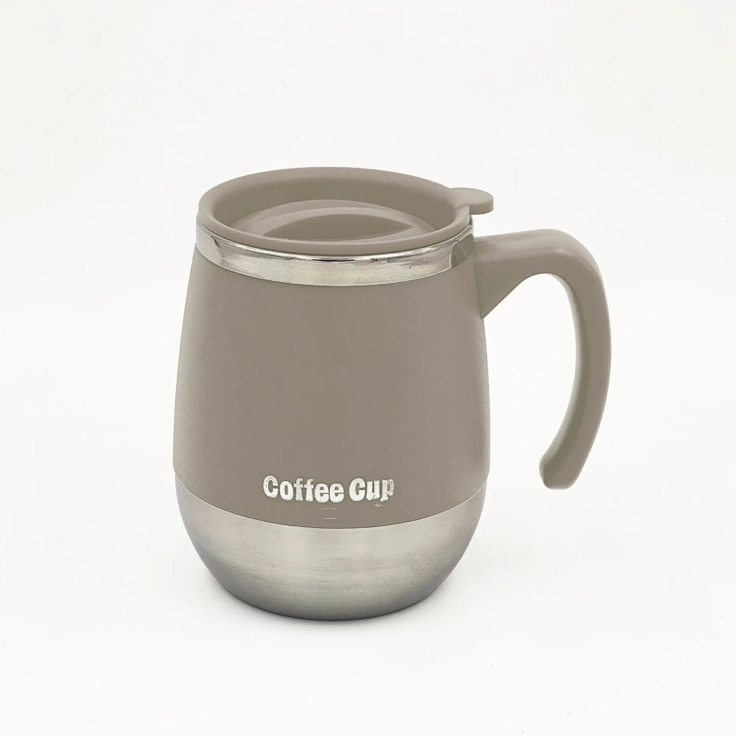 Insulated Stainless Steel Coffee Mug with Lid – Double-Wall Vacuum Thermal Cup for Hot & Cold Drinks, Ideal for Home and Travel
