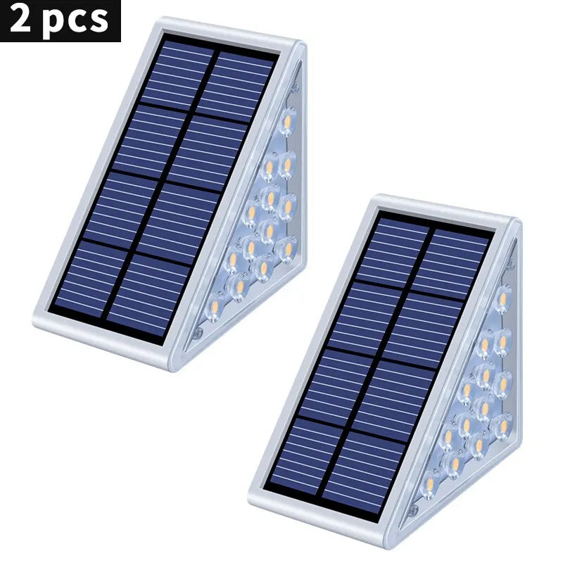 Waterproof Solar LED Outdoor Step Light with Lens, Secure Design for Pathways, Stairs, Decks, and Garden Lighting