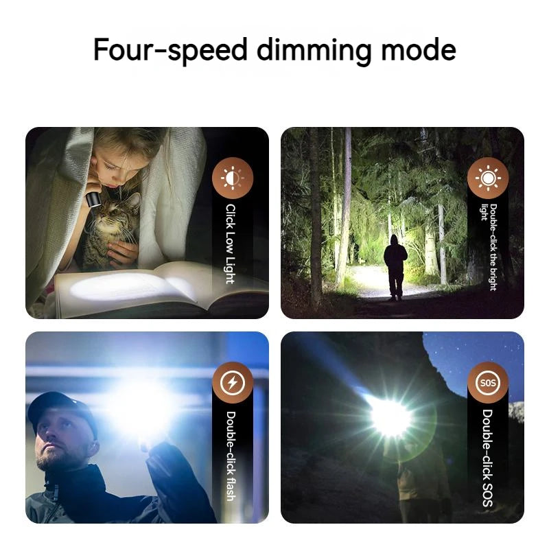 Philips EDC Rechargeable LED Flashlight – Compact, Durable, and Powerful for Camping & Self-Defense