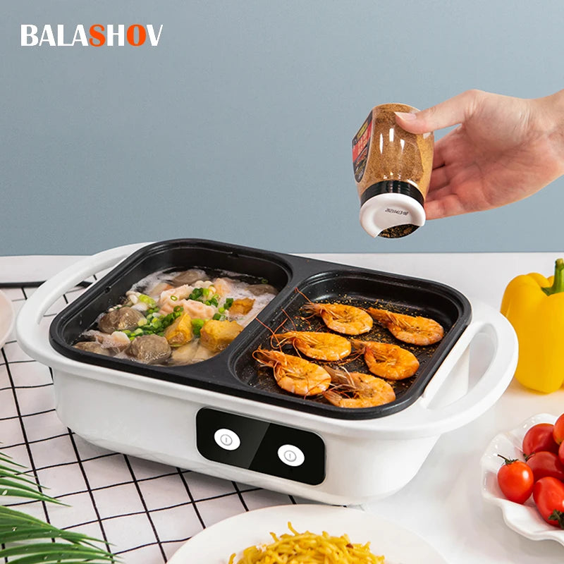 Non-Stick Shabu Pot and Griddle Multi-Cooker