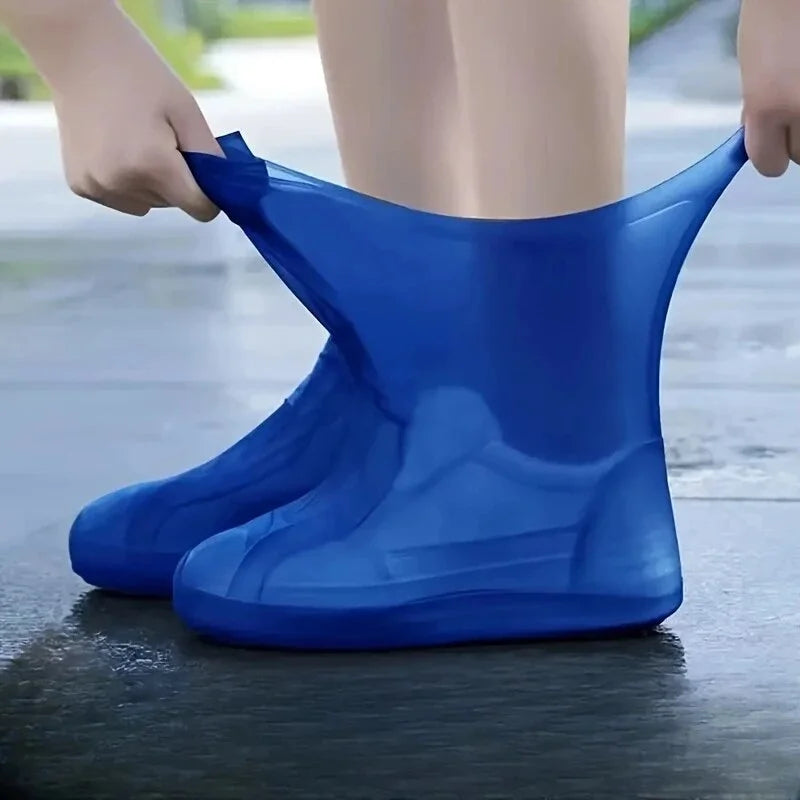 Reusable Waterproof Non-Slip Shoe Covers - Elastic Rubber Rain Boot Protectors