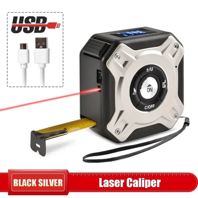 Multifunctional Laser Distance Meter 40/60M – 3-in-1 Digital Measuring Tool with 5m Steel Tape